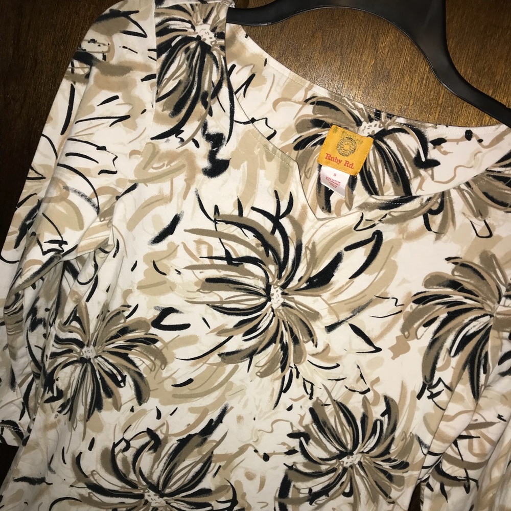 Ruby Rd Floral Blouse SzS